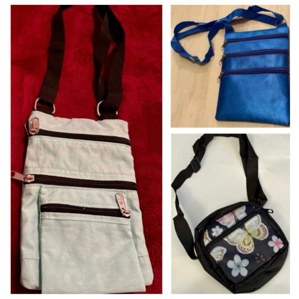 Bundle of 3 Crossbody Bags – Travel Ready | Boho Blue | Butterfly Black Purse
